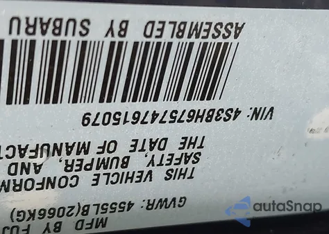 2004 Subaru Outback z USA, uszkodzony, nr VIN 4S3BH675747615079